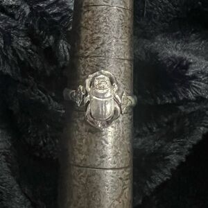 Vintage Sterling Silver Scarab Ring